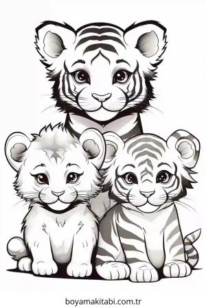 Kaplan boyama sayfası – okul öncesi, evde etkinlik