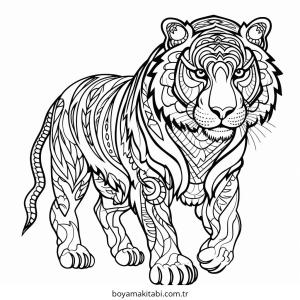 Kaplan boyama sayfası – renkli çizimler, okul öncesi