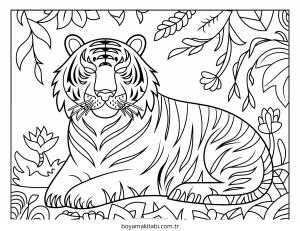 Kaplan boyama sayfası – yaratıcılığı geliştirir, keyifli zaman