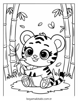 Kaplan boyama sayfası – boyama etkinliği, çocuk aktivitesi