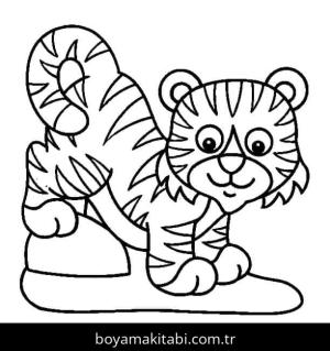 Kaplan boyama sayfası – boyama etkinliği, çocuk aktivitesi