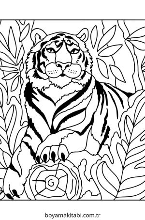 Kaplan boyama sayfası – keyifli zaman, renkli çizimler