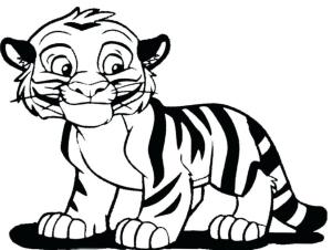 Kaplan boyama sayfası, Tigers coloring page, Gülümseyen Küçük Kaplan, 