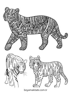 Kaplan boyama sayfası – PDF indir, sevimli karakter