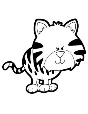 Kaplan boyama sayfası, Tigers coloring page, Tatlı Kaplan, 