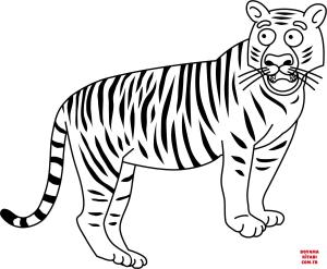 Kaplan boyama sayfası, Tigers coloring page, , tigers funny tiger 