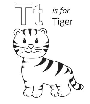 Kaplan boyama sayfası, Tigers coloring page, T Kaplan Içindir, 