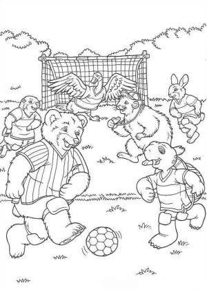 Kaplumbağa boyama sayfası,  coloring page, Personajes De Franklin Jugando Al Fútbol, 