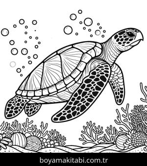 Kaplumbağa boyama sayfası,  coloring page, , 