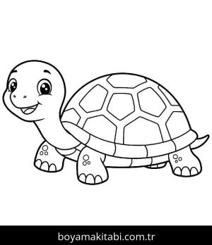 Kaplumbağa boyama sayfası – evde etkinlik, ücretsiz yazdır