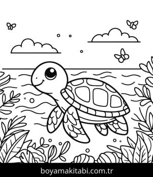 Kaplumbağa boyama sayfası,  coloring page, , 