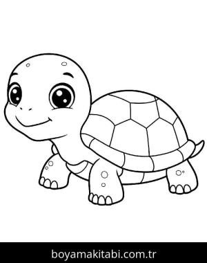 Kaplumbağa boyama sayfası – boyama çalışması, yaratıcılığı geliştirir