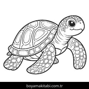 Kaplumbağa boyama sayfası – yaratıcılık, eğlenceli etkinlik