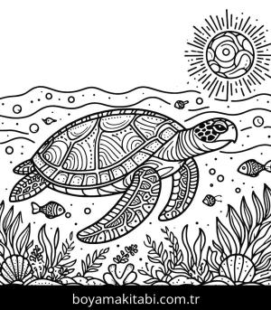 Kaplumbağa boyama sayfası,  coloring page, , 