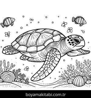 Kaplumbağa boyama sayfası,  coloring page, , 
