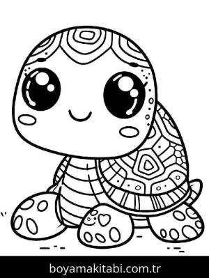 Kaplumbağa boyama sayfası – ücretsiz yazdır, boyama etkinliği