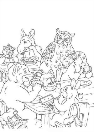 Kaplumbağa boyama sayfası,  coloring page, Franklin Karakterler Yeme, 