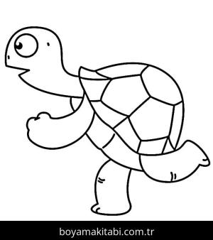 Kaplumbağa boyama sayfası – çocuklar için, çizgi film temalı