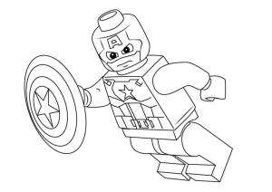 Kaptan Amerika boyama sayfası,  coloring page, Kızgın Lego Kaptan Amerika, 