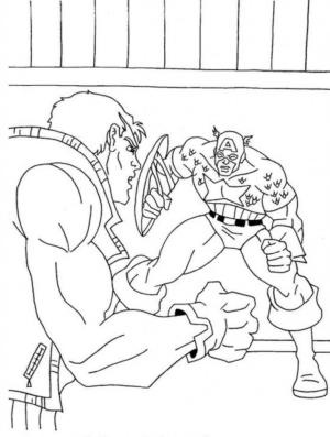 Kaptan Amerika boyama sayfası,  coloring page, Kaptan Amerika Savaşıyor, 