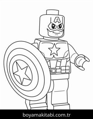Kaptan Amerika boyama sayfası – sanatsal çalışma, çocuklar için