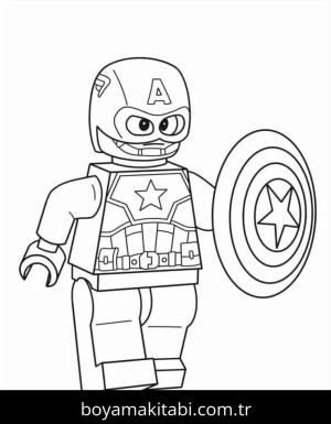 Kaptan Amerika boyama sayfası – eğlenceli etkinlik, el becerilerini geliştirir