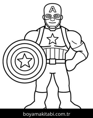 Kaptan Amerika boyama sayfası – boyama etkinliği, çocuk aktivitesi