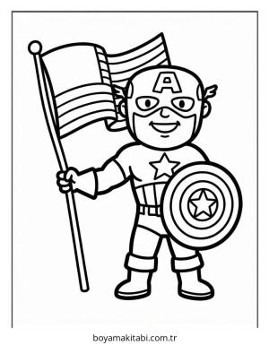 Kaptan Amerika Boyama