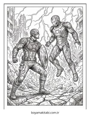 Kaptan Amerika Boyama