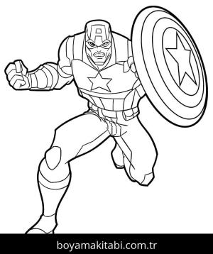 Kaptan Amerika boyama sayfası – evde etkinlik, ücretsiz yazdır