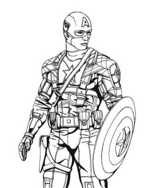 Kaptan Amerika boyama sayfası,  coloring page, Avengers 2’de Kaptan Amerika, UI Çağı, 