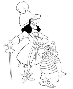 Kaptan Garfio boyama sayfası,  coloring page, Kaptan Kanca ve Smee, 