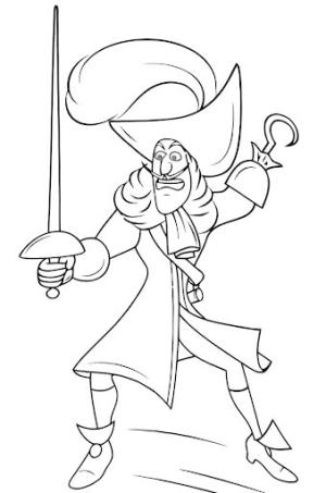 Kaptan Garfio boyama sayfası,  coloring page, Kaptan Korkunç Kanca, 