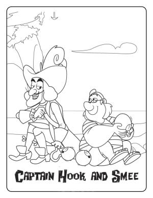 Kaptan Garfio boyama sayfası,  coloring page, Kaptan Kanca ve Smee Komik, 