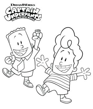 Kaptan Külot boyama sayfası,  coloring page, George Ve Harold, 