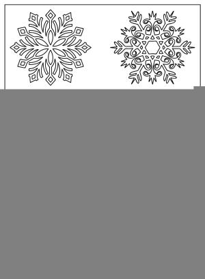 Kar Tanesi boyama sayfası – basit çizim, kolay boyama