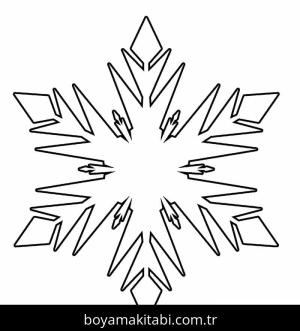 Kar Tanesi boyama sayfası – çocuklar için, çizgi film temalı