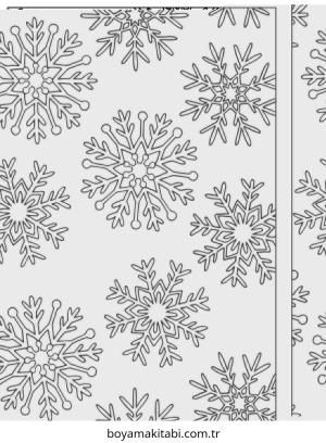 Kar Tanesi boyama sayfası – el becerilerini geliştirir, boyama çalışması