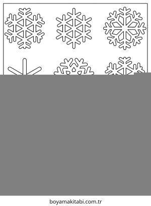 Kar Tanesi boyama sayfası – eğitici aktivite, yaratıcılık