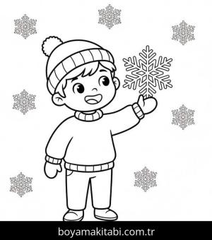 Kar Tanesi boyama sayfası – ücretsiz yazdır, boyama etkinliği