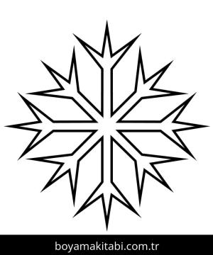 Kar Tanesi boyama sayfası – renkli çizimler, okul öncesi