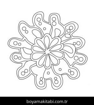 Kar Tanesi boyama sayfası – sanatsal çalışma, çocuklar için