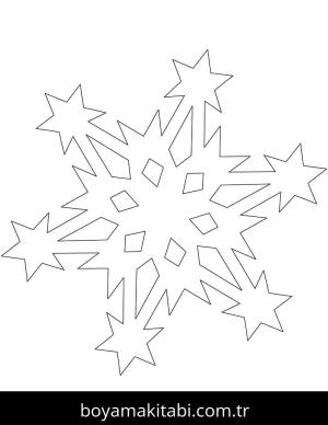 Kar Tanesi boyama sayfası – keyifli zaman, renkli çizimler