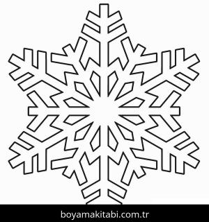 Kar Tanesi boyama sayfası – kolay boyama, eğitici aktivite