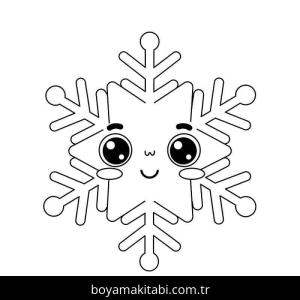 Kar Tanesi boyama sayfası – ücretsiz yazdır, boyama etkinliği