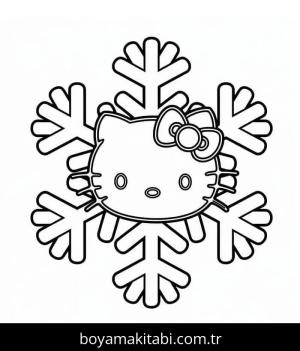 Kar Tanesi boyama sayfası – eğlenceli etkinlik, el becerilerini geliştirir