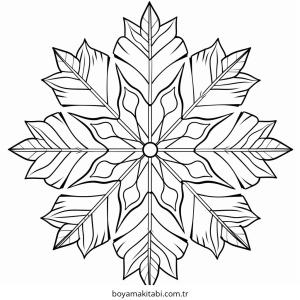 Kar Tanesi boyama sayfası – çocuk aktivitesi, PDF indir