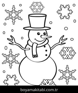 Kar Tanesi boyama sayfası – el becerilerini geliştirir, boyama çalışması