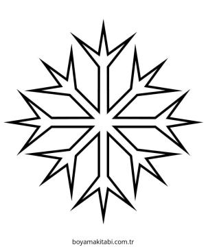 Kar Tanesi boyama sayfası – renkli çizimler, okul öncesi