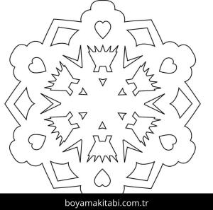 Kar Tanesi boyama sayfası – eğitici aktivite, yaratıcılık